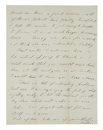 ROOSEVELT, FRANKLIN D. Group of 3 Autograph Letters Signed, Your affectionate Father, to his son James Roosevelt II (Dear Jimmy, D